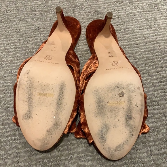 Loeffler Randall terra cotta velvet knot sandals - Picture 2 of 4